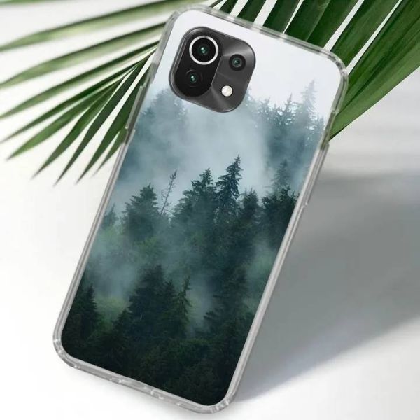 Чехол (клип-кейс) Gresso Air, Xiaomi для Mi 11 Lite, прозрачный/голубой [gr17aaae9775]